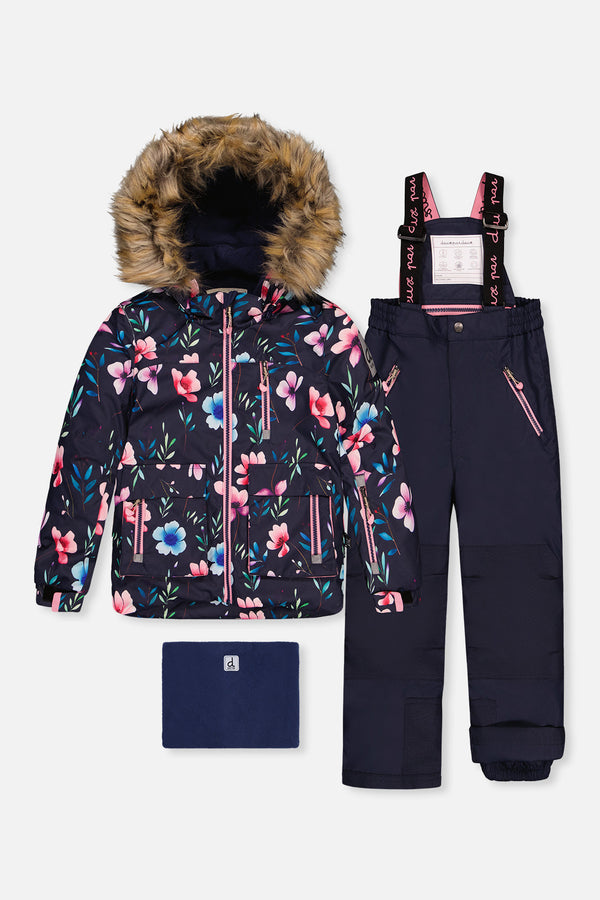 Two Piece Play Snowsuit Blue Floral Print - J10PG81_1J023