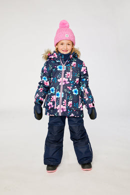 Two Piece Play Snowsuit Blue Floral Print - J10PG81_1J023