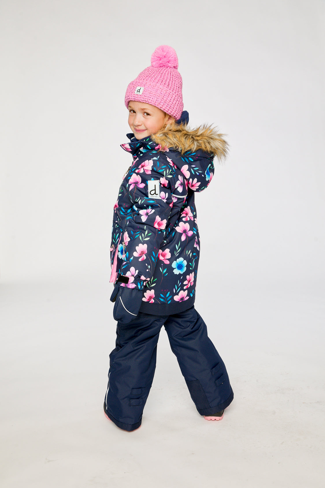 Two Piece Play Snowsuit Blue Floral Print - J10PG81_1J023