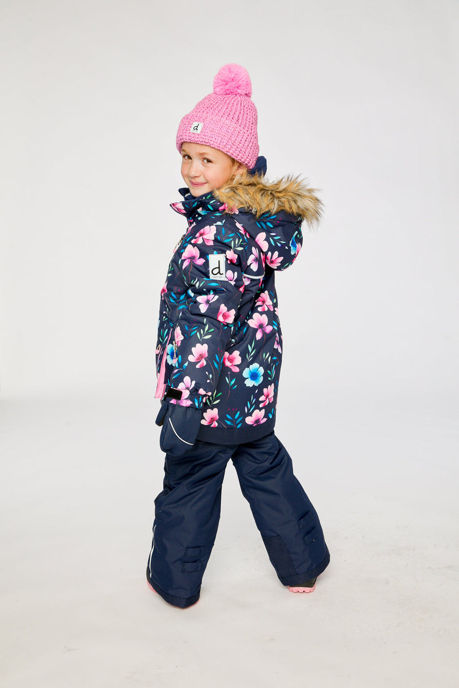 Two Piece Play Snowsuit Blue Floral Print - J10PG81_1J023