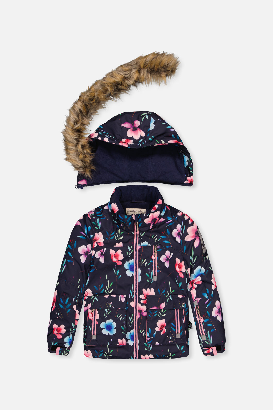 Two Piece Play Snowsuit Blue Floral Print - J10PG81_1J023
