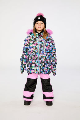 Two Piece Play Snowsuit Black Heart Print With Pink Pants - J10PG82_1J028