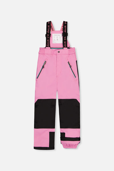 Two Piece Play Snowsuit Black Heart Print With Pink Pants - J10PG82_1J028
