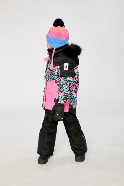 Two Piece Play Snowsuit Black Zebra Print With Black Pants - J10PG83_09990