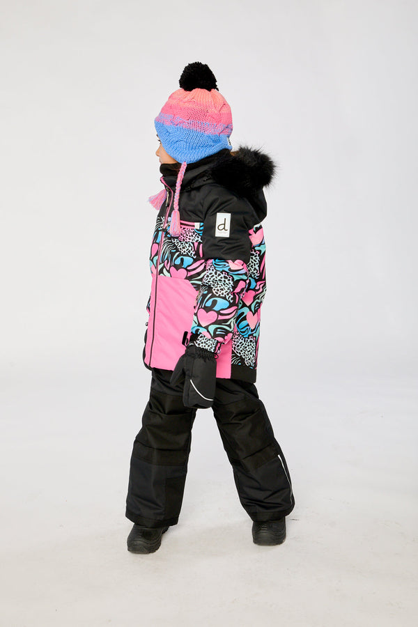 Two Piece Play Snowsuit Black Zebra Print With Black Pants - J10PG83_09990