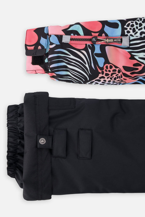 Two Piece Play Snowsuit Black Zebra Print With Black Pants - J10PG83_09990