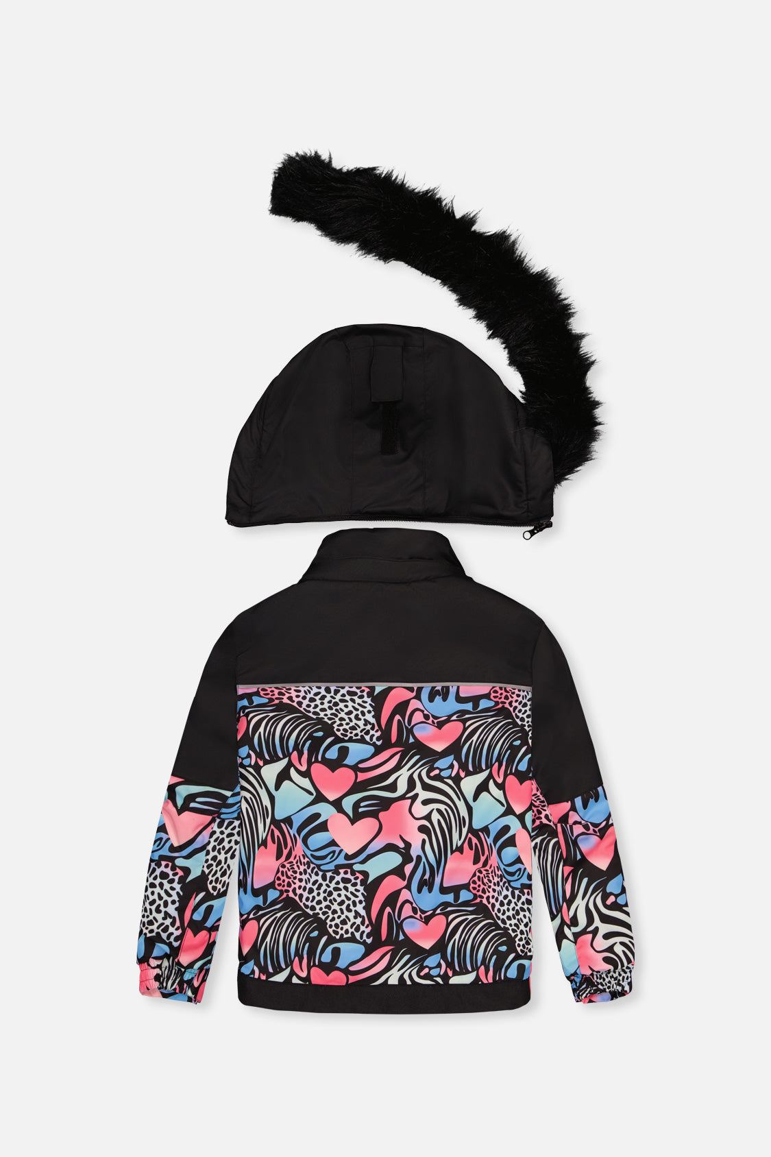 Two Piece Play Snowsuit Black Zebra Print With Black Pants - J10PG83_09990