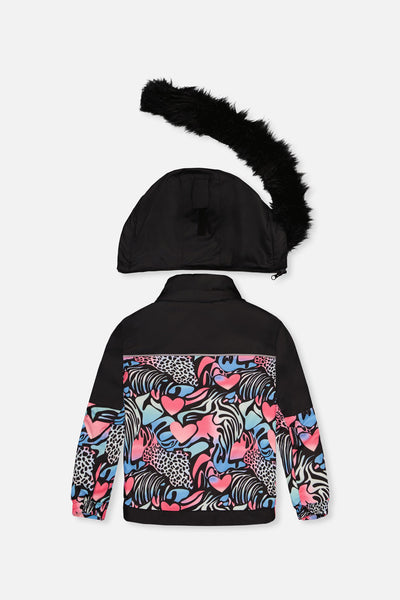 Two Piece Play Snowsuit Black Zebra Print With Black Pants - J10PG83_09990