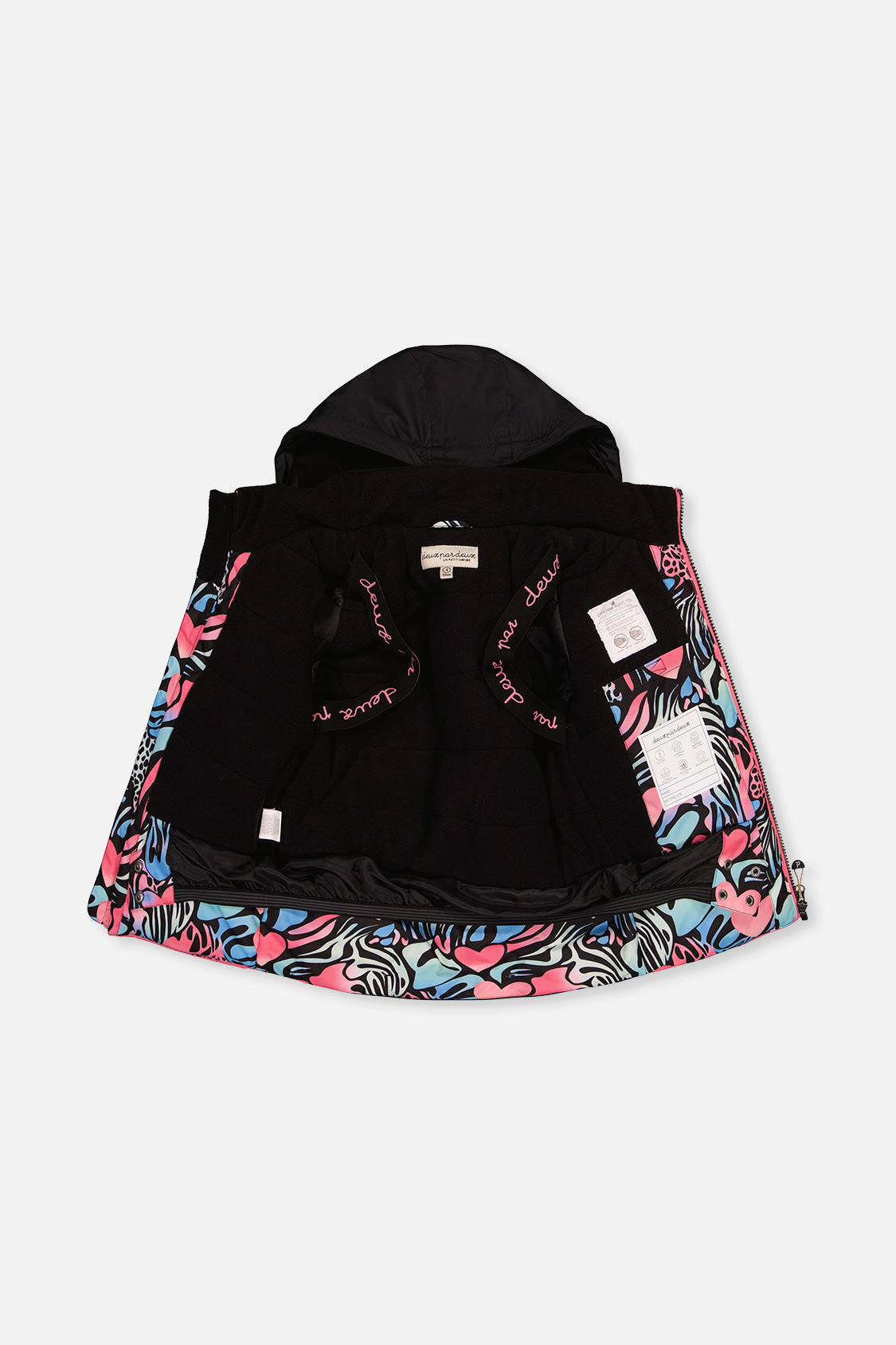 Two Piece Play Snowsuit Black Zebra Print With Black Pants - J10PG83_09990
