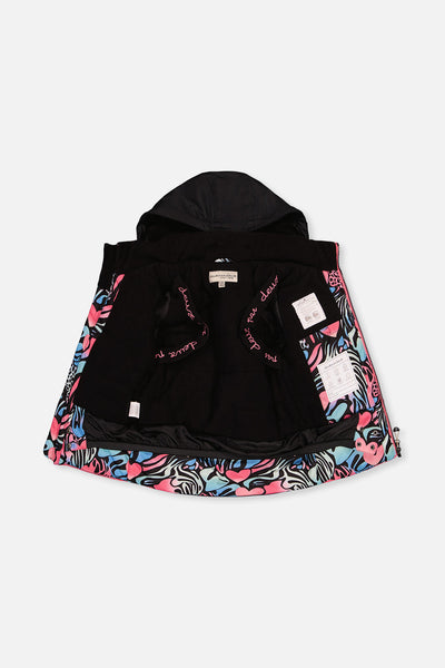 Two Piece Play Snowsuit Black Zebra Print With Black Pants - J10PG83_09990