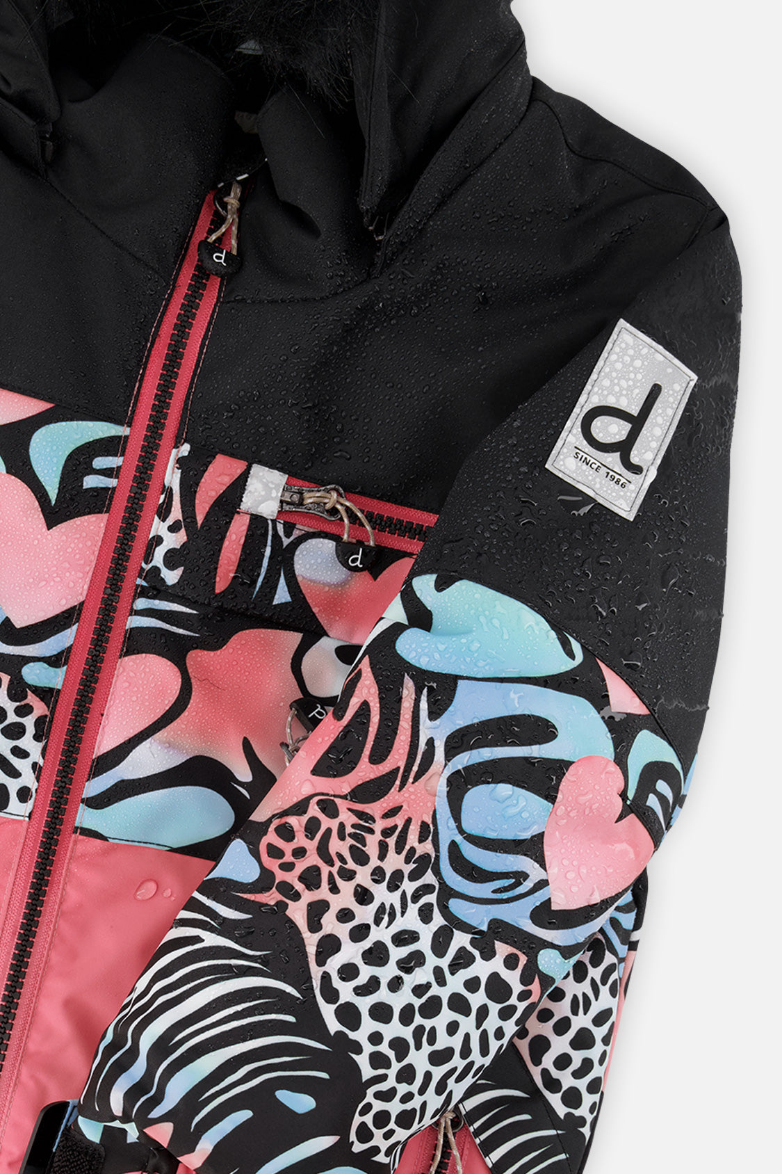 Two Piece Play Snowsuit Black Zebra Print With Black Pants - J10PG83_09990