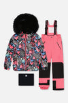 Two Piece Play Snowsuit Black Zebra Print With Pink Pants - J10PG83_1J024