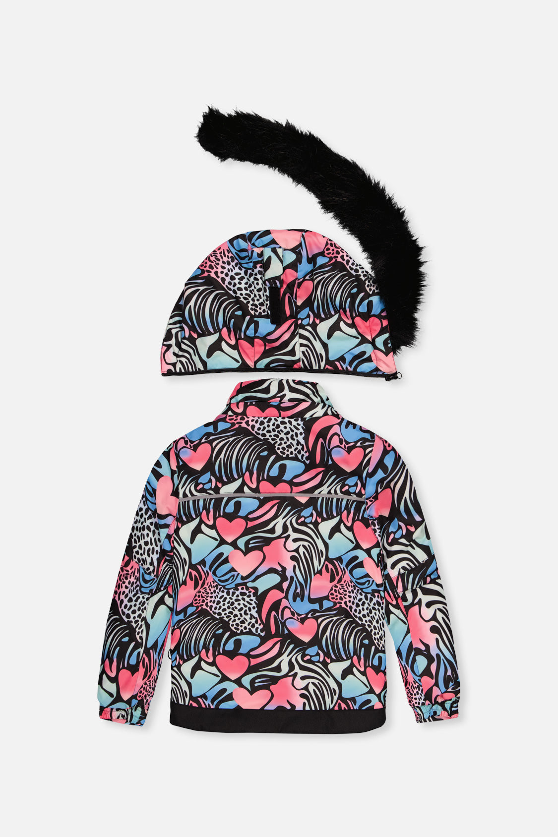 Two Piece Play Snowsuit Black Zebra Print With Pink Pants - J10PG83_1J024