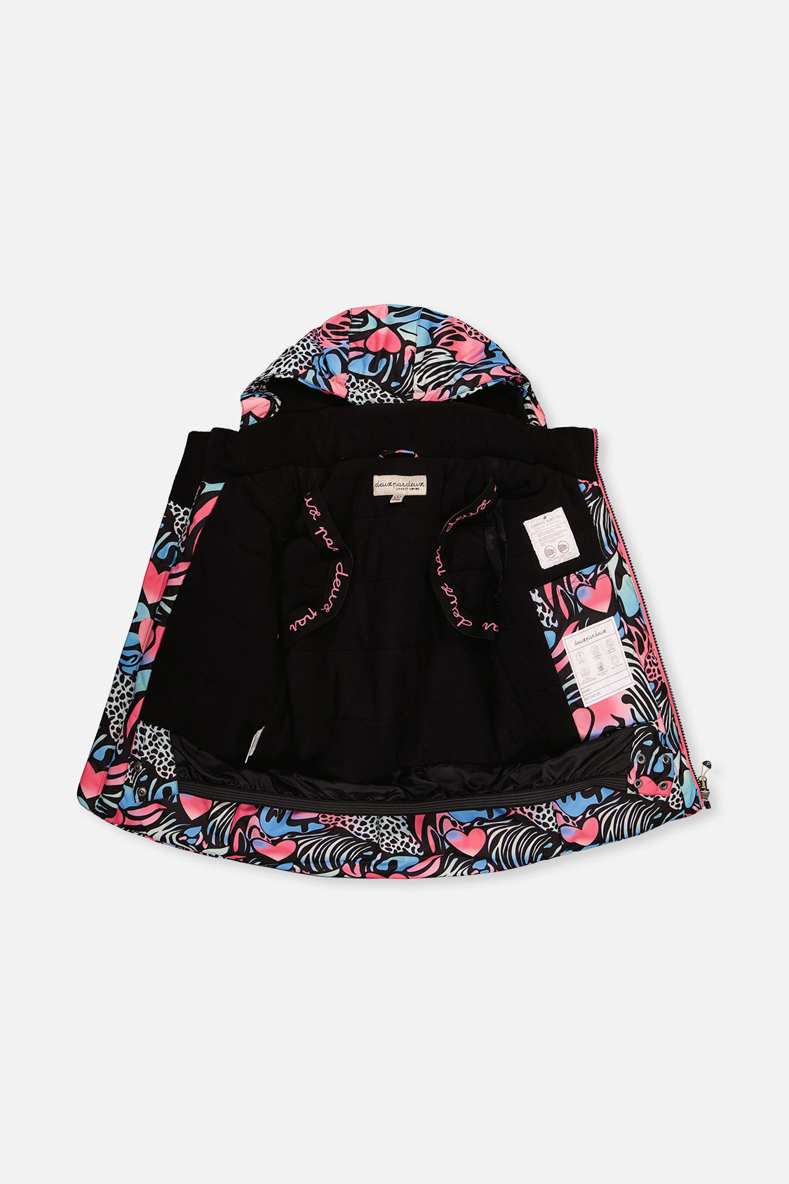 Two Piece Play Snowsuit Black Zebra Print With Pink Pants - J10PG83_1J024