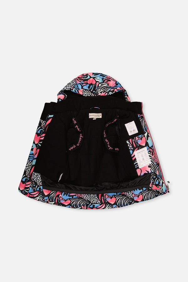 Two Piece Play Snowsuit Black Zebra Print With Pink Pants - J10PG83_1J024