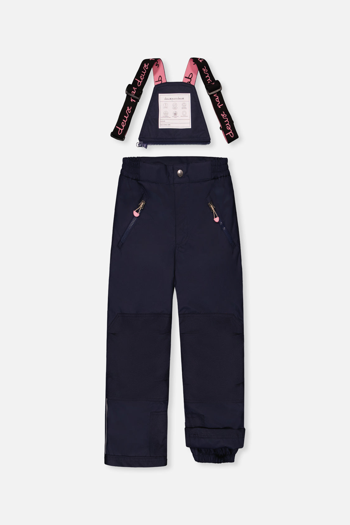 Two Piece Play Snowsuit Mauve Watercolor Floral Print With Navy Pants - J10PG84_1J038