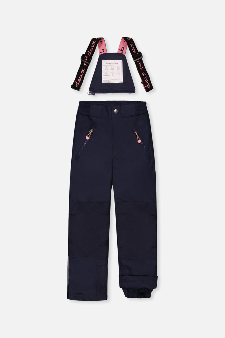Two Piece Play Snowsuit Mauve Watercolor Floral Print With Navy Pants - J10PG84_1J038