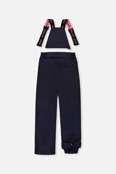 Two Piece Play Snowsuit Mauve Watercolor Floral Print With Navy Pants - J10PG84_1J038