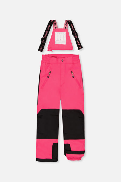 Two Piece Play Snowsuit Black Rose Print With Pink Pants - J10PG85_06990