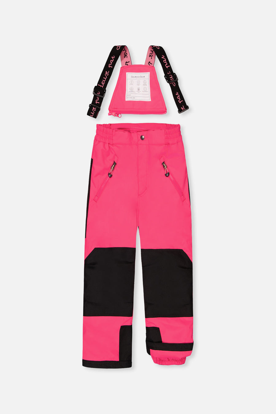 Two Piece Play Snowsuit Black Rose Print With Pink Pants - J10PG85_06990