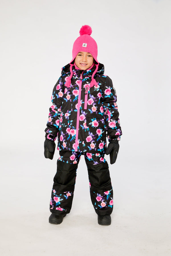 Two Piece Play Snowsuit Black Rose Print - J10PG85_1J025