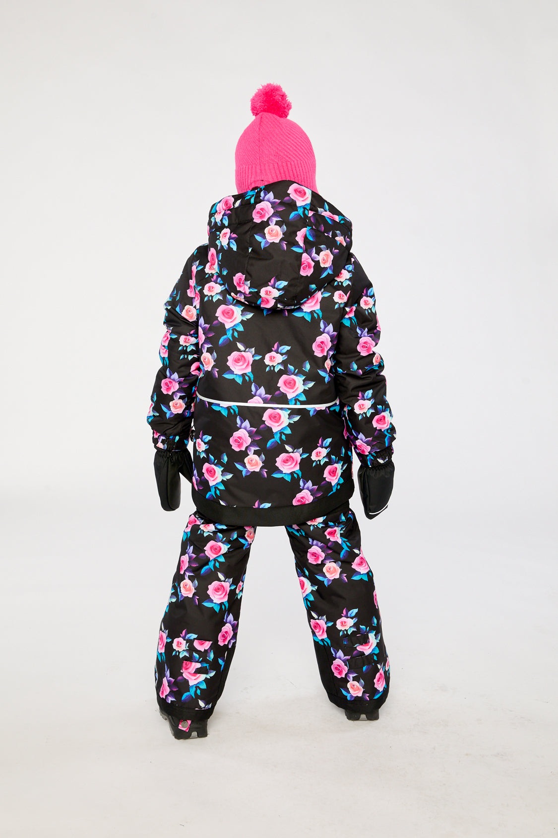 Two Piece Play Snowsuit Black Rose Print - J10PG85_1J025
