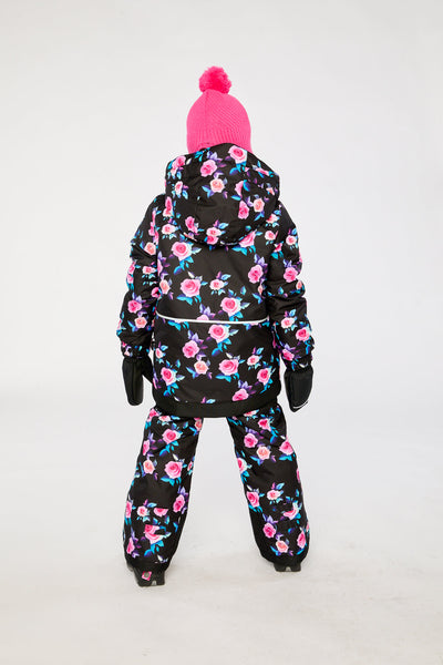 Two Piece Play Snowsuit Black Rose Print - J10PG85_1J025