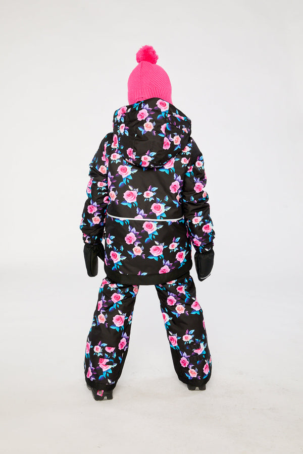 Two Piece Play Snowsuit Black Rose Print - J10PG85_1J025