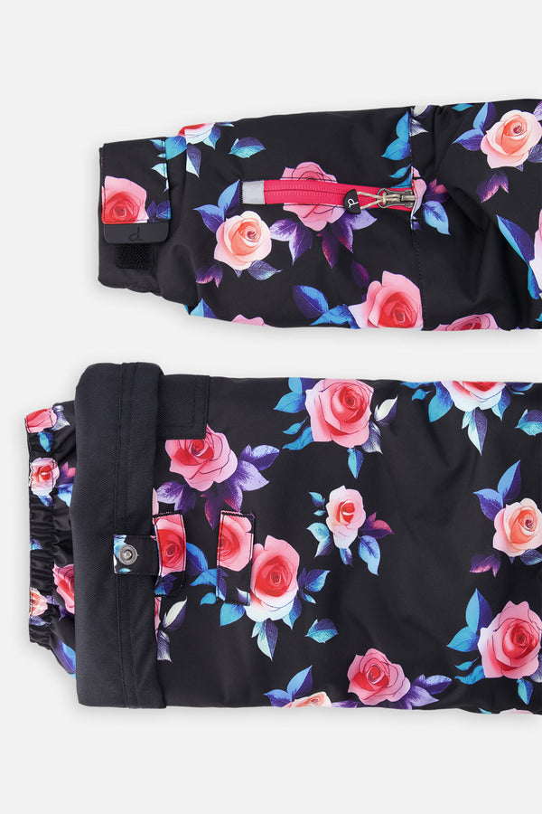 Two Piece Play Snowsuit Black Rose Print - J10PG85_1J025