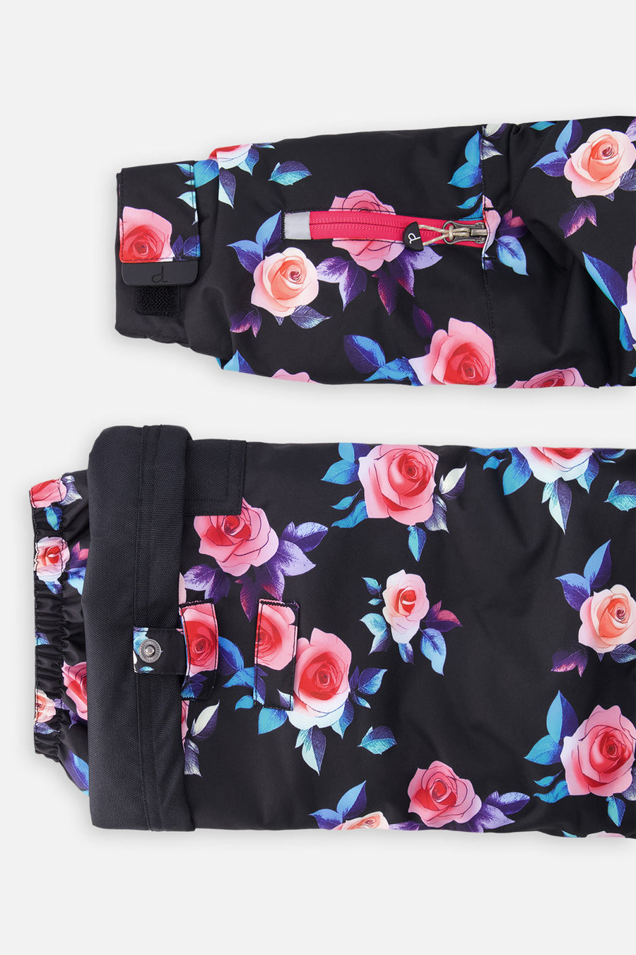 Two Piece Play Snowsuit Black Rose Print - J10PG85_1J025