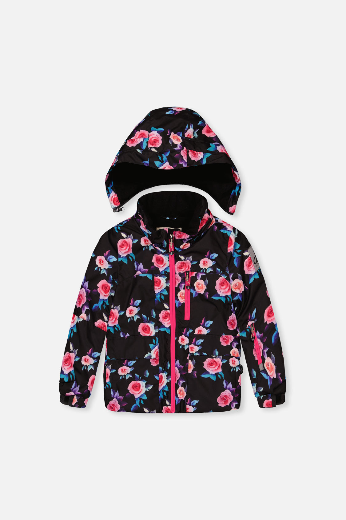 Two Piece Play Snowsuit Black Rose Print - J10PG85_1J025