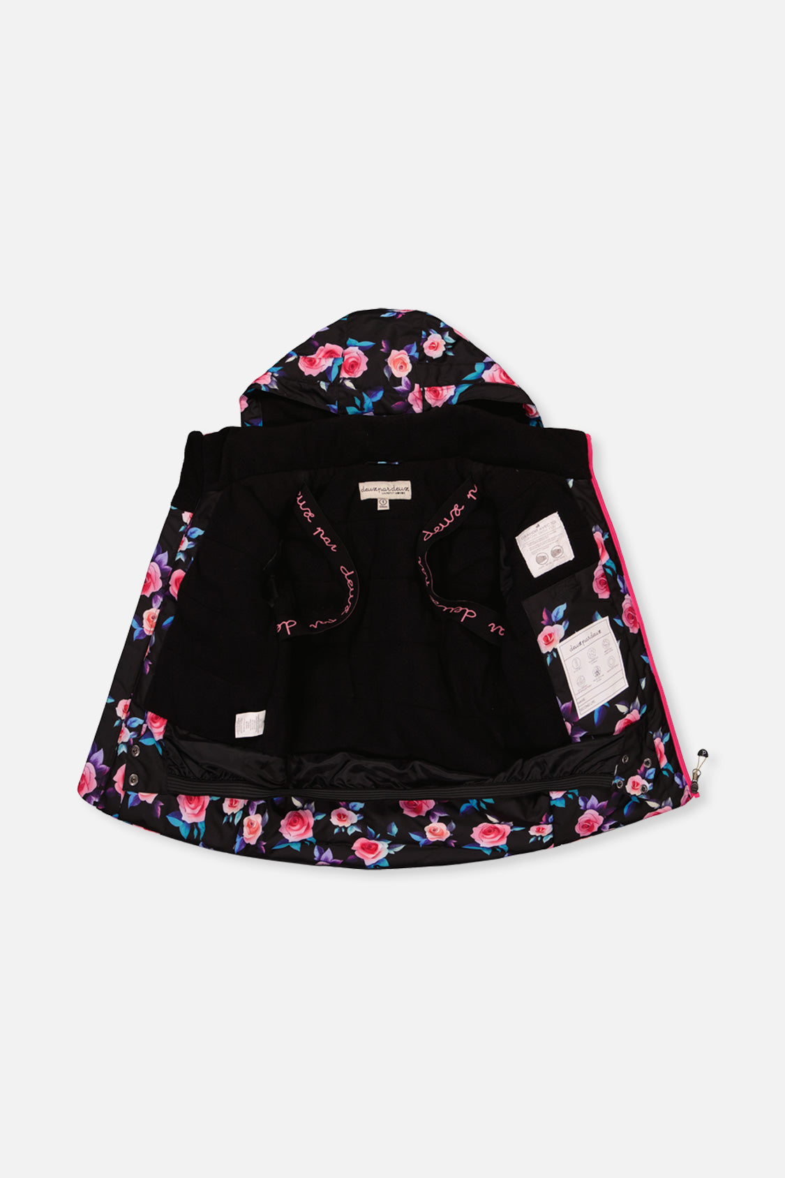 Two Piece Play Snowsuit Black Rose Print - J10PG85_1J025