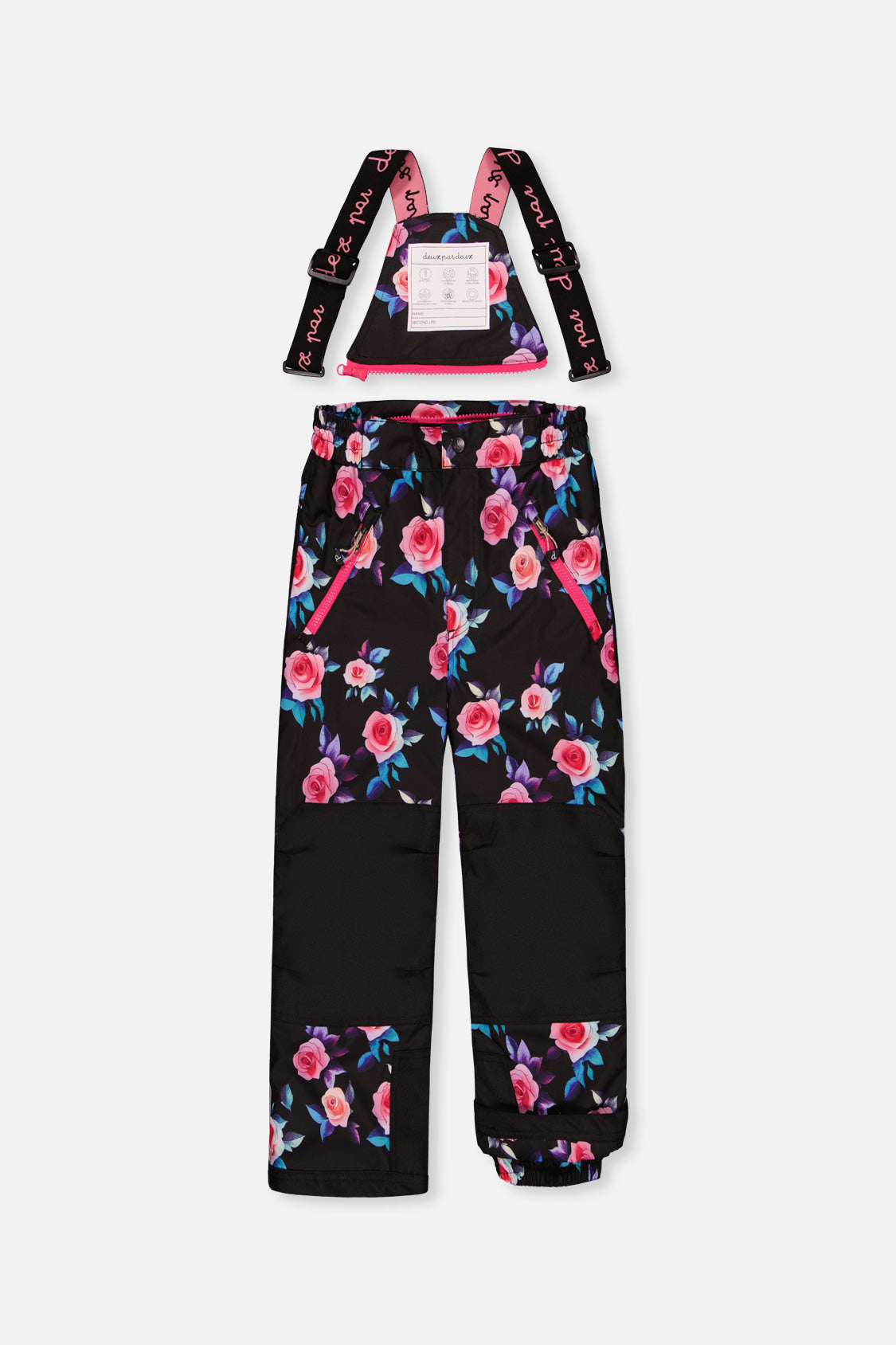 Two Piece Play Snowsuit Black Rose Print - J10PG85_1J025