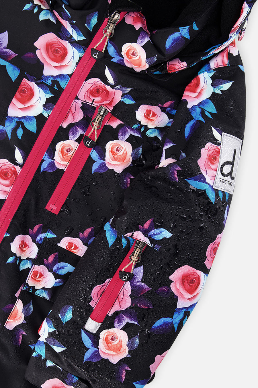 Two Piece Play Snowsuit Black Rose Print - J10PG85_1J025