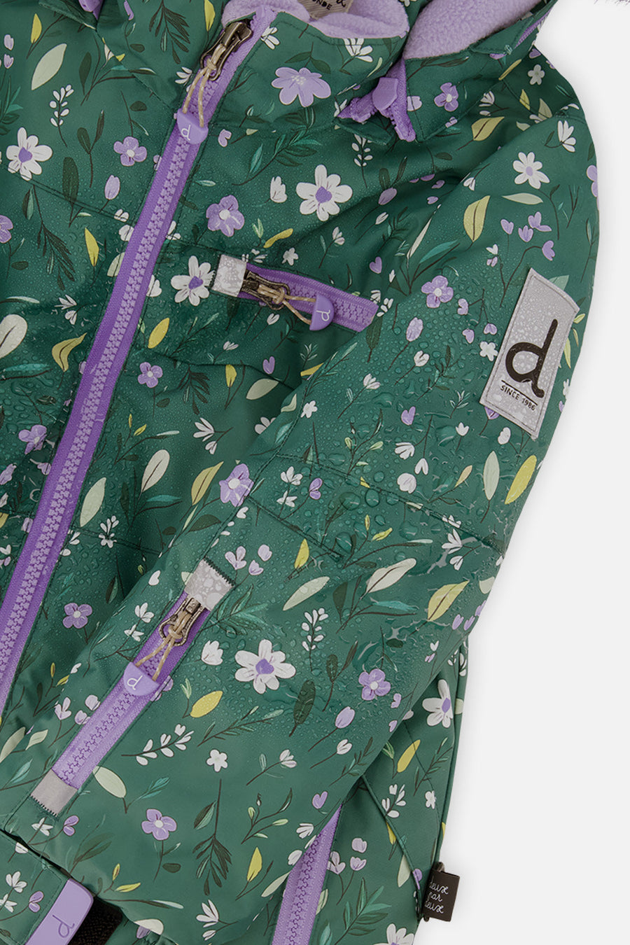 Two Piece Play Snowsuit Green Mini Flower Print - J10PG86_1J019