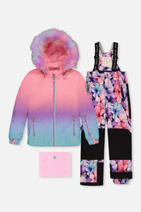 Two Piece Play Snowsuit Pink To Blue Gradient - J10PG87_1J022