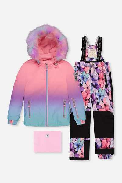 Two Piece Play Snowsuit Pink To Blue Gradient - J10PG87_1J022