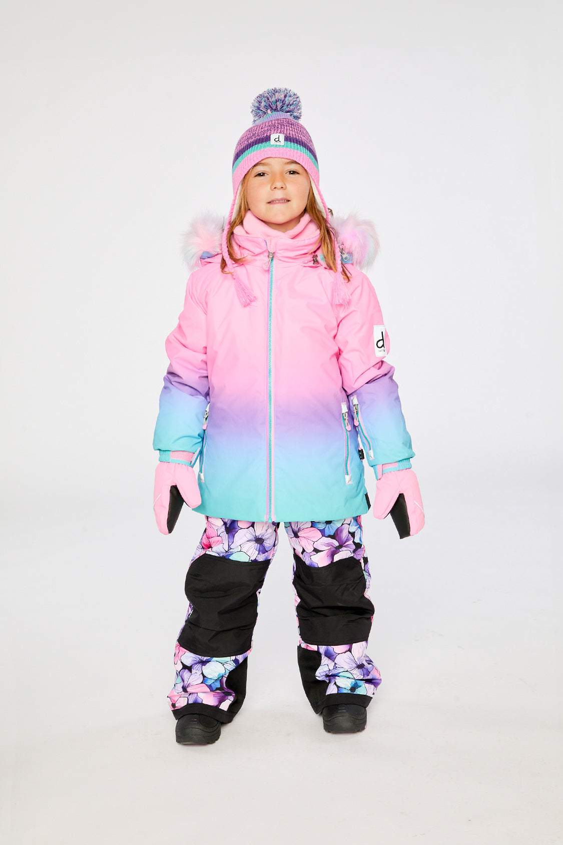 Two Piece Play Snowsuit Pink To Blue Gradient - J10PG87_1J022