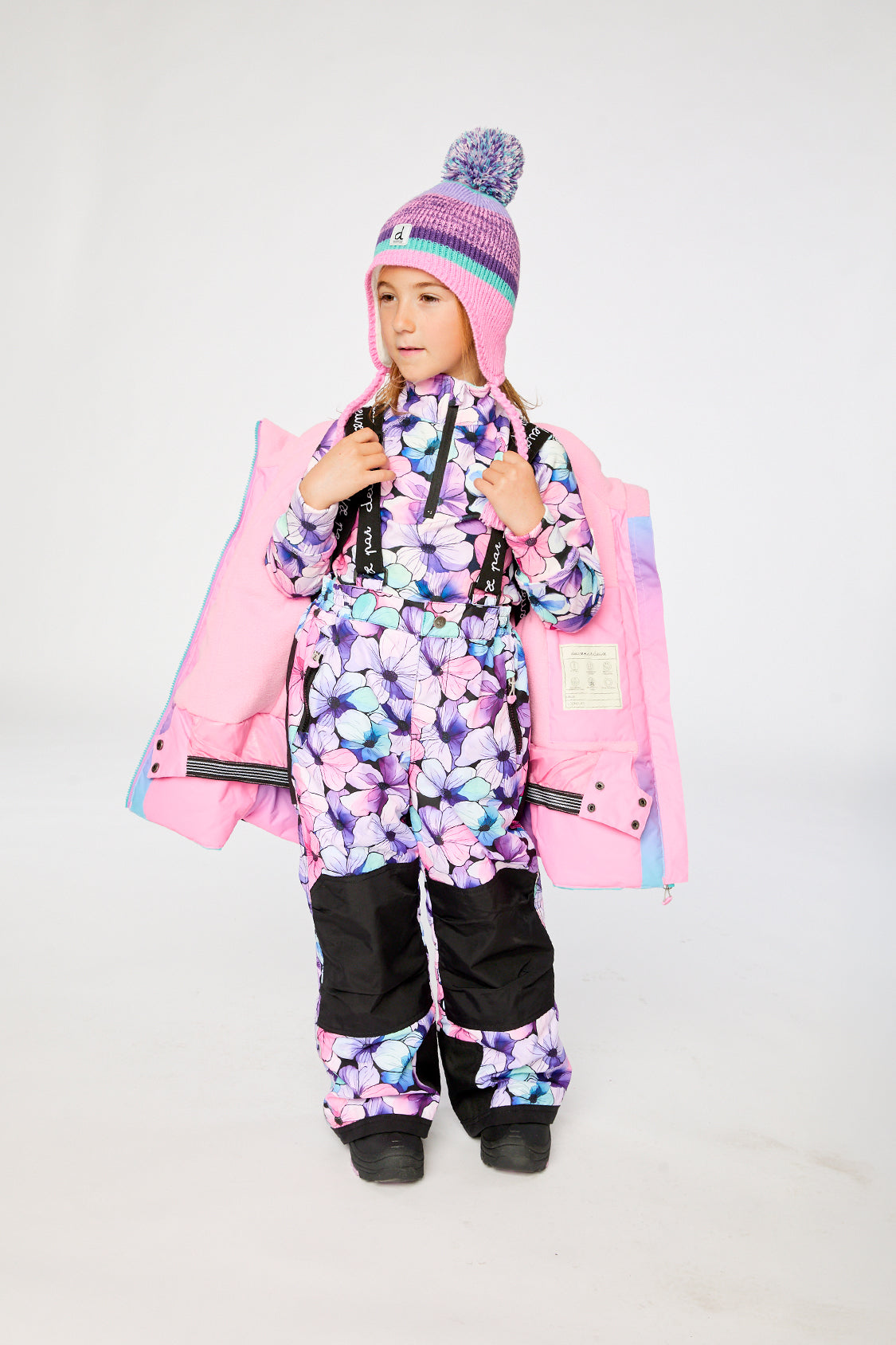 Two Piece Play Snowsuit Pink To Blue Gradient - J10PG87_1J022