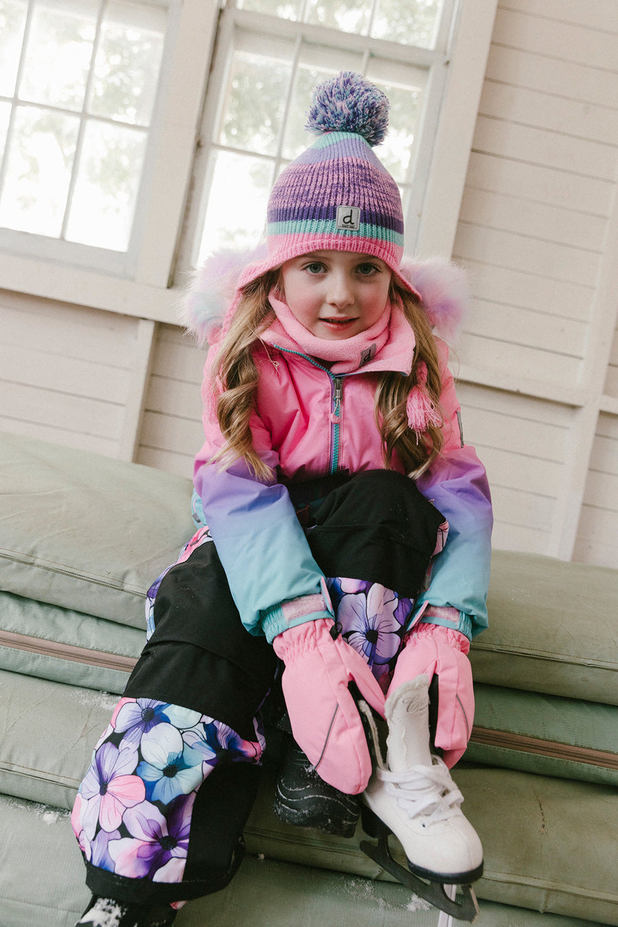 Two Piece Play Snowsuit Pink To Blue Gradient - J10PG87_1J022