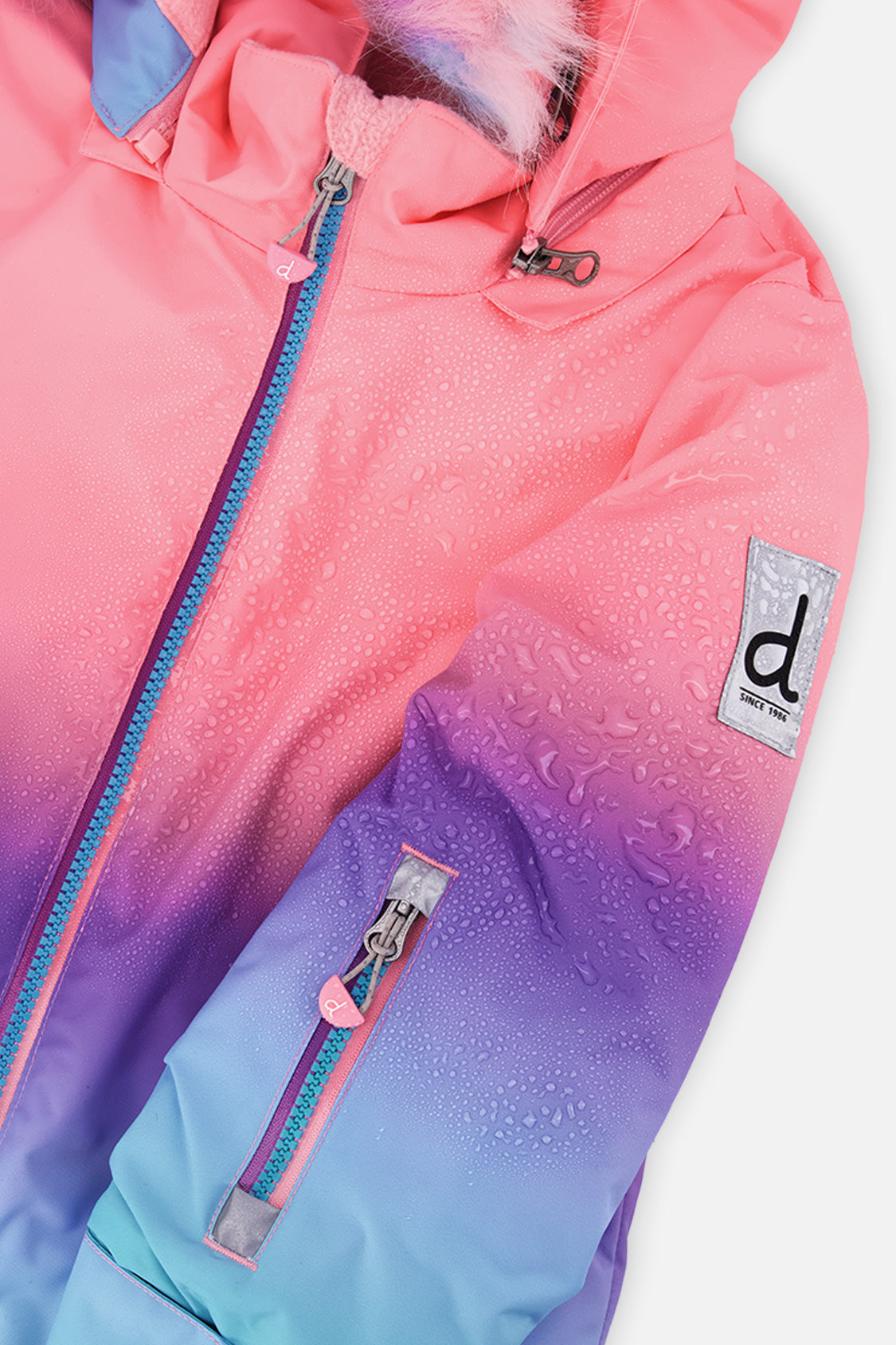 Two Piece Play Snowsuit Pink To Blue Gradient - J10PG87_1J022