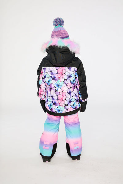 Two Piece Play Snowsuit Purple Floral Print With Gradient Pants - J10PG88_1J021