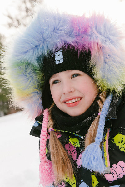 Two Piece Play Snowsuit Black Gummy Bear Print - J10PG88_1J033