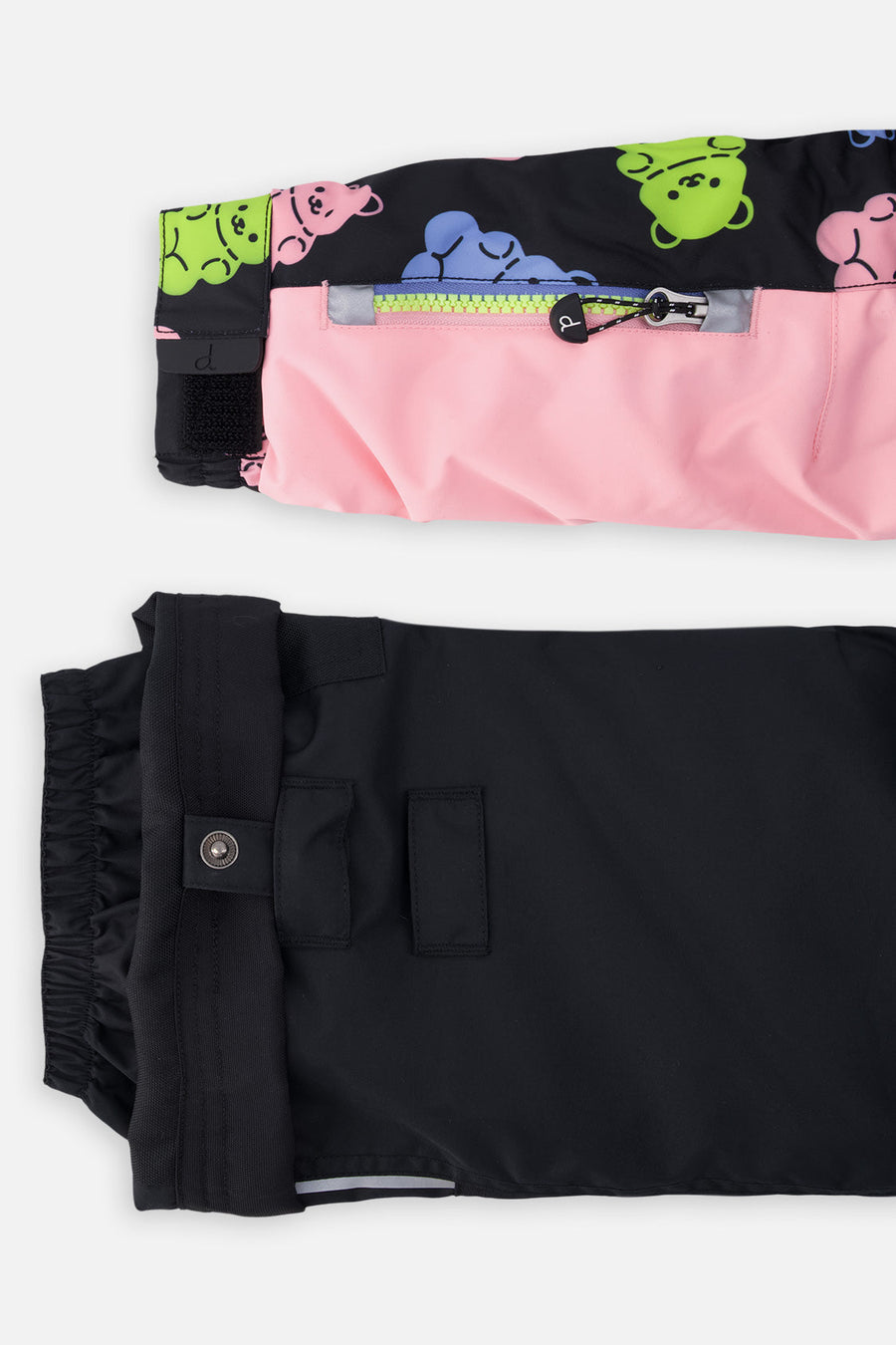 Two Piece Play Snowsuit Black Gummy Bear Print - J10PG88_1J033
