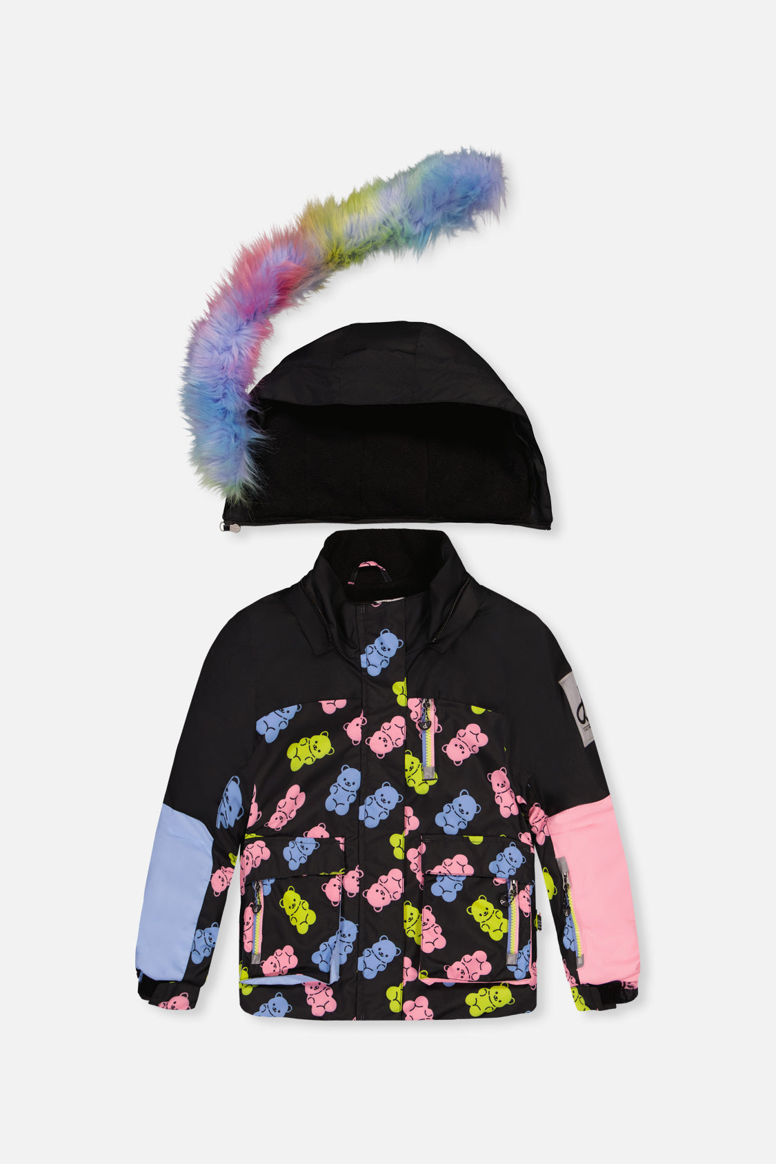 Two Piece Play Snowsuit Black Gummy Bear Print - J10PG88_1J033