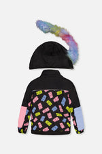 Two Piece Play Snowsuit Black Gummy Bear Print - J10PG88_1J033