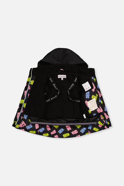 Two Piece Play Snowsuit Black Gummy Bear Print - J10PG88_1J033