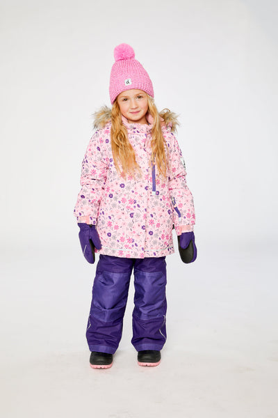 Two Piece Play Snowsuit Pink Mini Flower Print - J10PG89_1J020