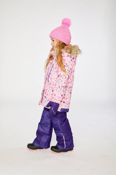 Two Piece Play Snowsuit Pink Mini Flower Print - J10PG89_1J020