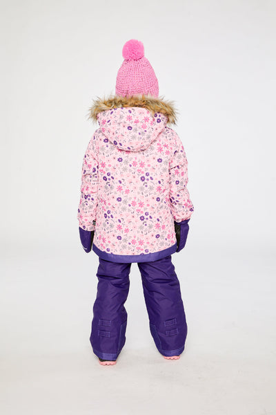 Two Piece Play Snowsuit Pink Mini Flower Print - J10PG89_1J020
